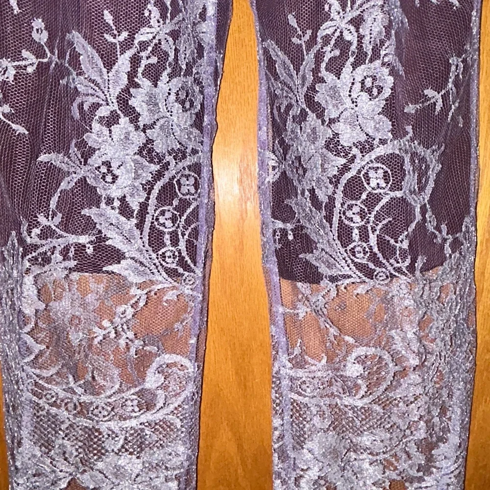 Johanna Beck Purple Silk & White Pants Size 4 NWT MSRP $395 - Picture 7 of 10